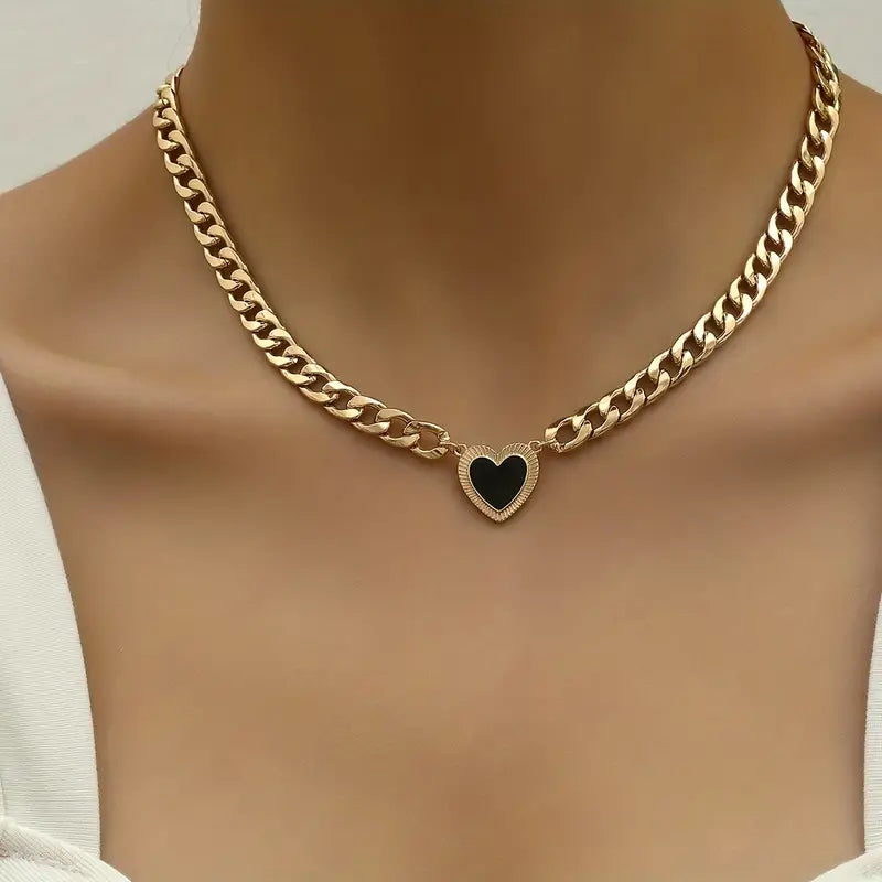 Collar Corazón Esmaltado