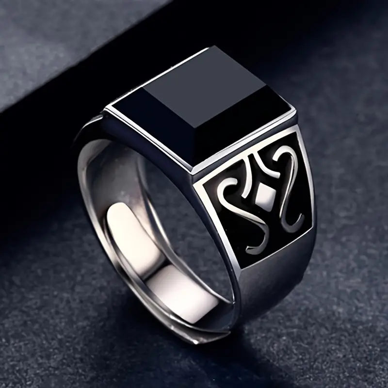 ANILLO OBSIDIANA NEGRA