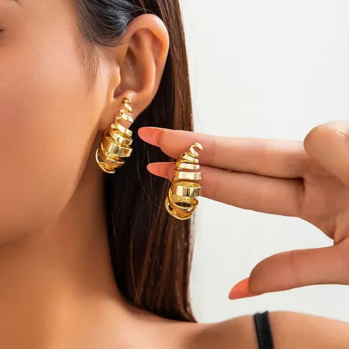 Aretes Gota V Dorados
