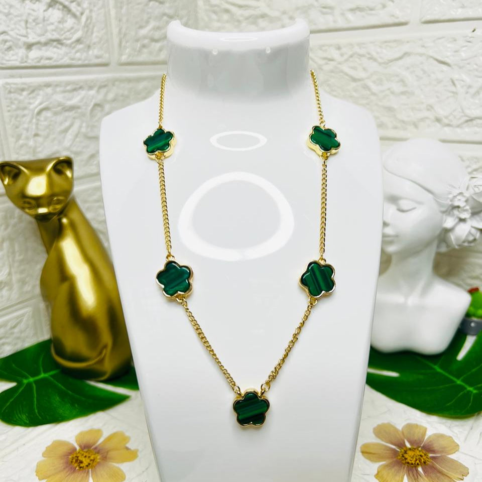 Set Collar y Pulsera Trebol