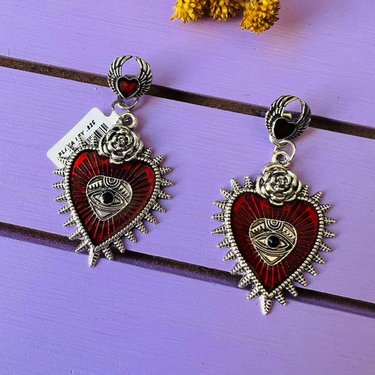 Aretes Corazón Sagrado <3