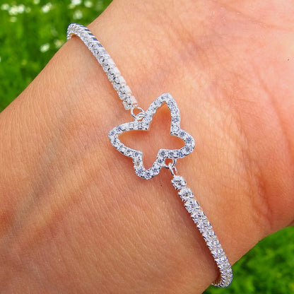 Pulsera Mariposas Multi Zirconias