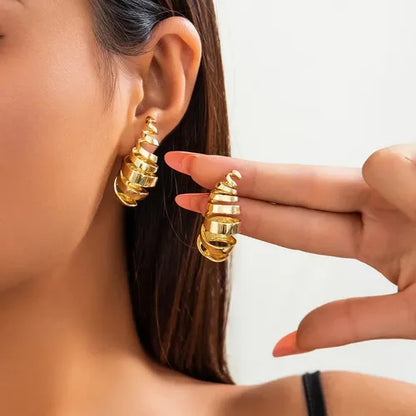 Aretes Gota V Dorados