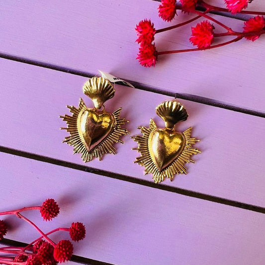 Aretes Corazón Sagrado