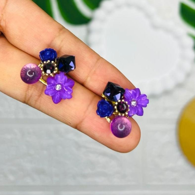 Aretes Iris Violeta