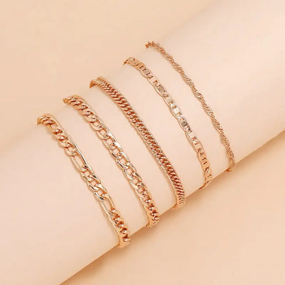Conjunto de Tobilleras Doradas